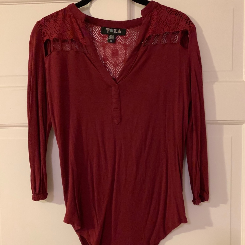 Tela Maroon Blouse